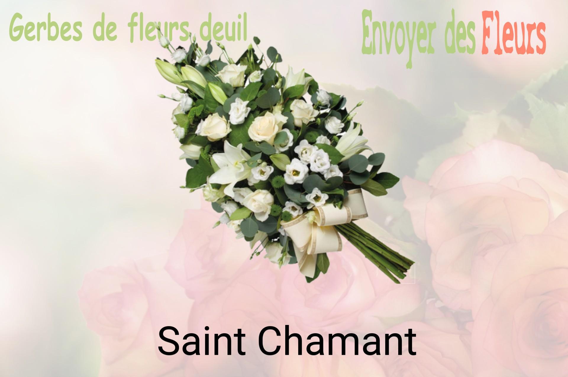 Gerbe de fleurs de deuil livrée à Saint-Chamant